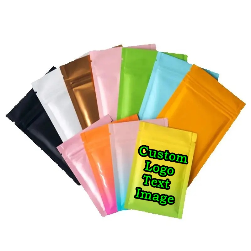 Coffee Tea Images - 200PCS Matte Flat Aluminum Foil Ziplock