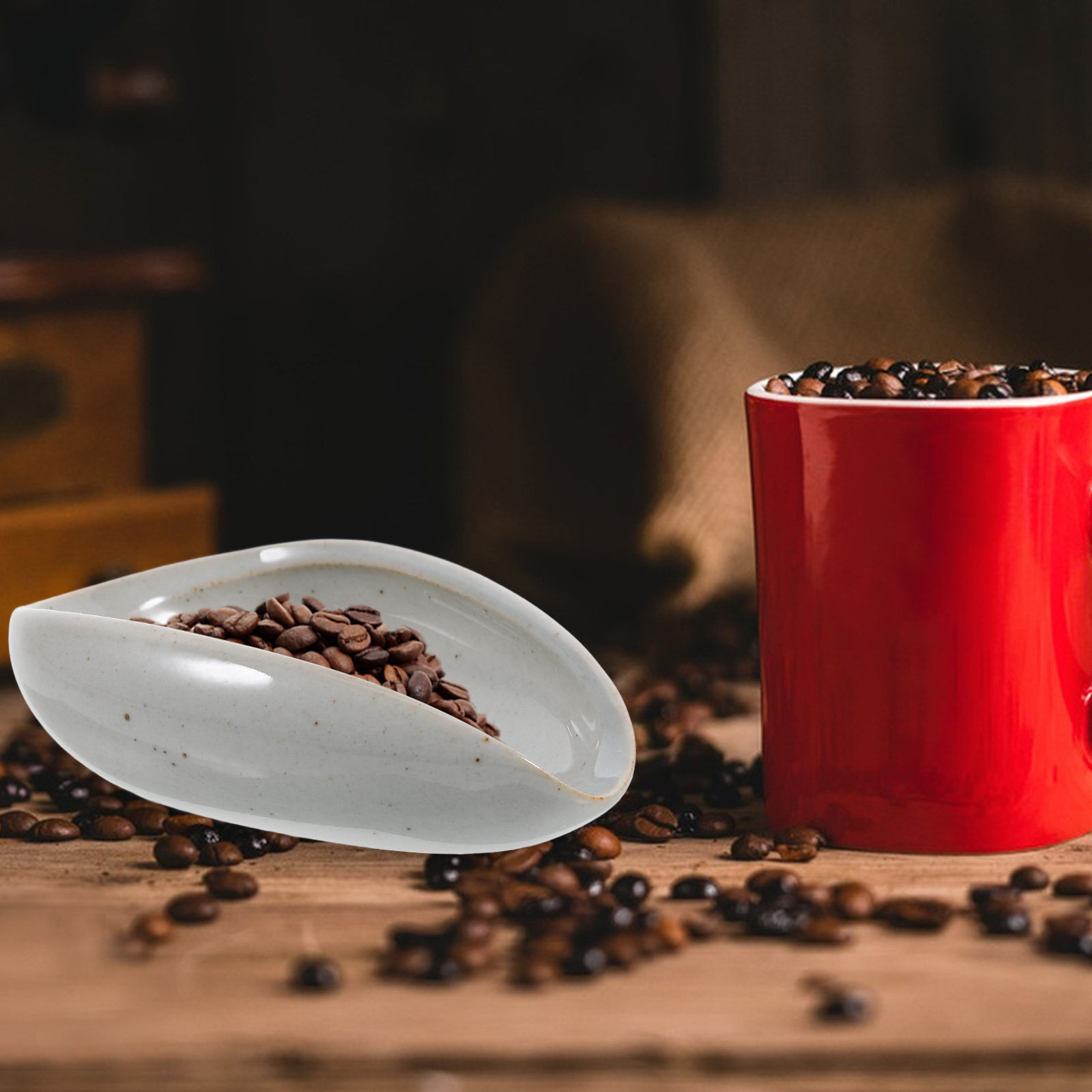 Coffee Tea Beans - Ceramic Coffee Bean Dosing Tray Multi-Function