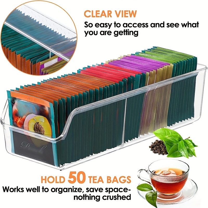 Coffee Tea Bags - 1pc Clear Tea Bag Organizer Box