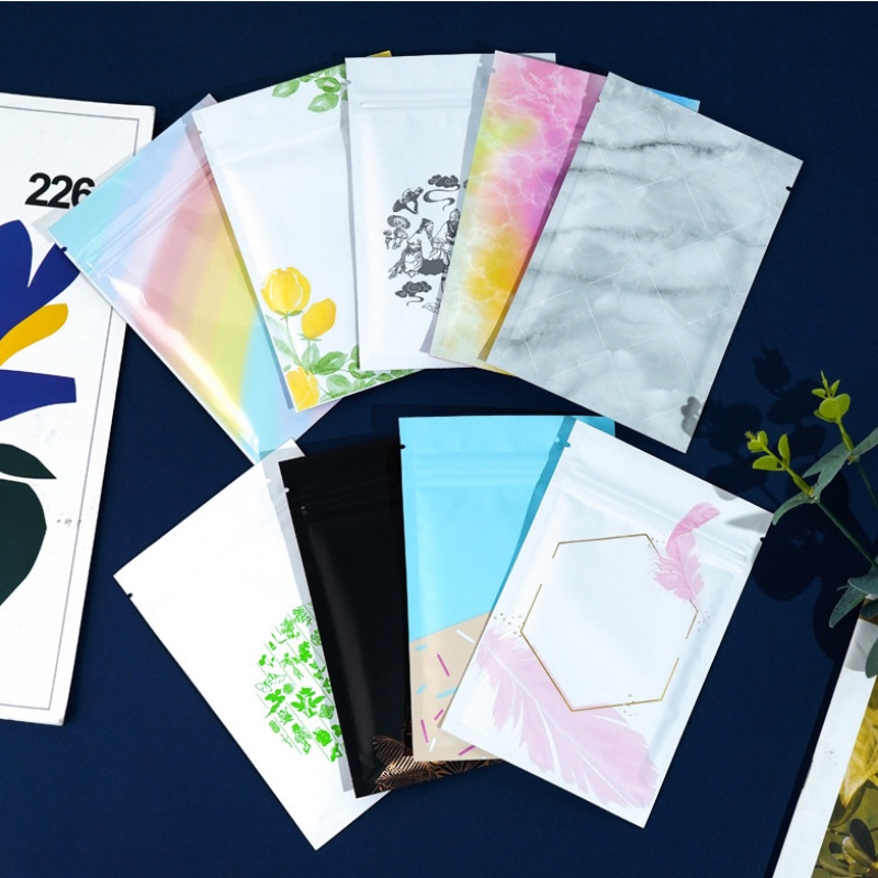 Coffee Tea Images - 200PCS Flat Aluminum Foil Ziplock Bag