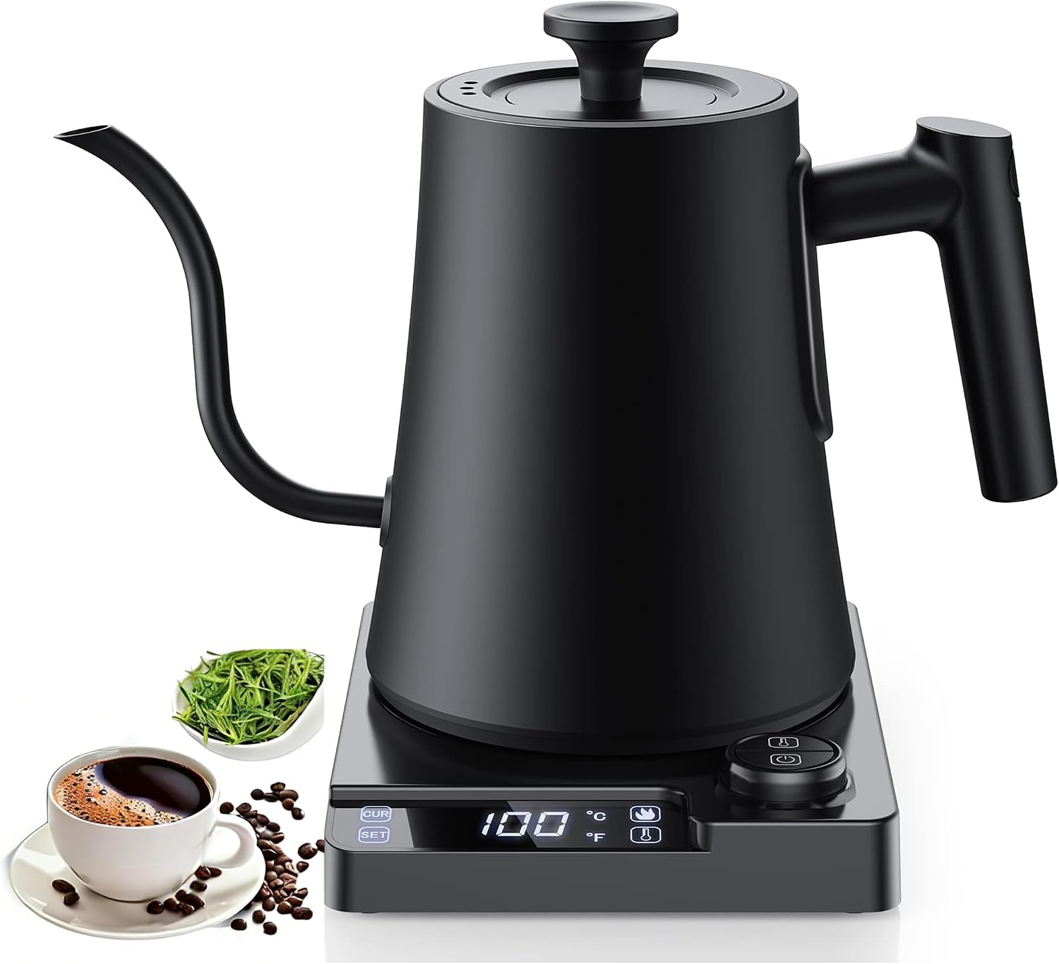 Coffee Tea Images - Gooseneck Electric Kettle with ±1℉ Temp