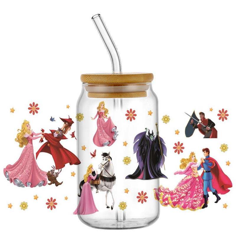 Coffee Tea Mugs - beauty Aurora and witch pattern Princess