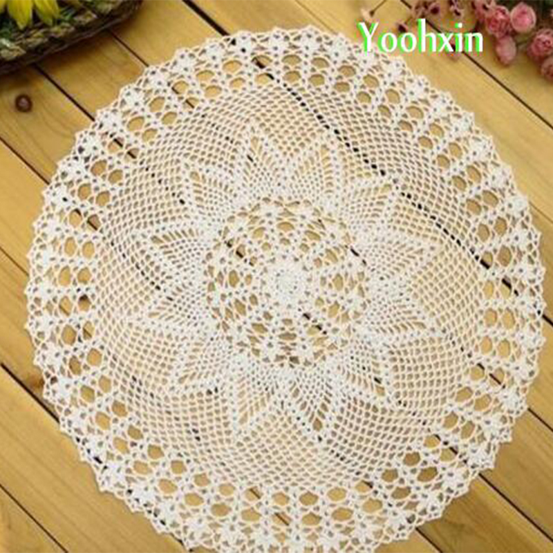 Coffee Tea Place - 50cm Modern Lace Cotton Round Table