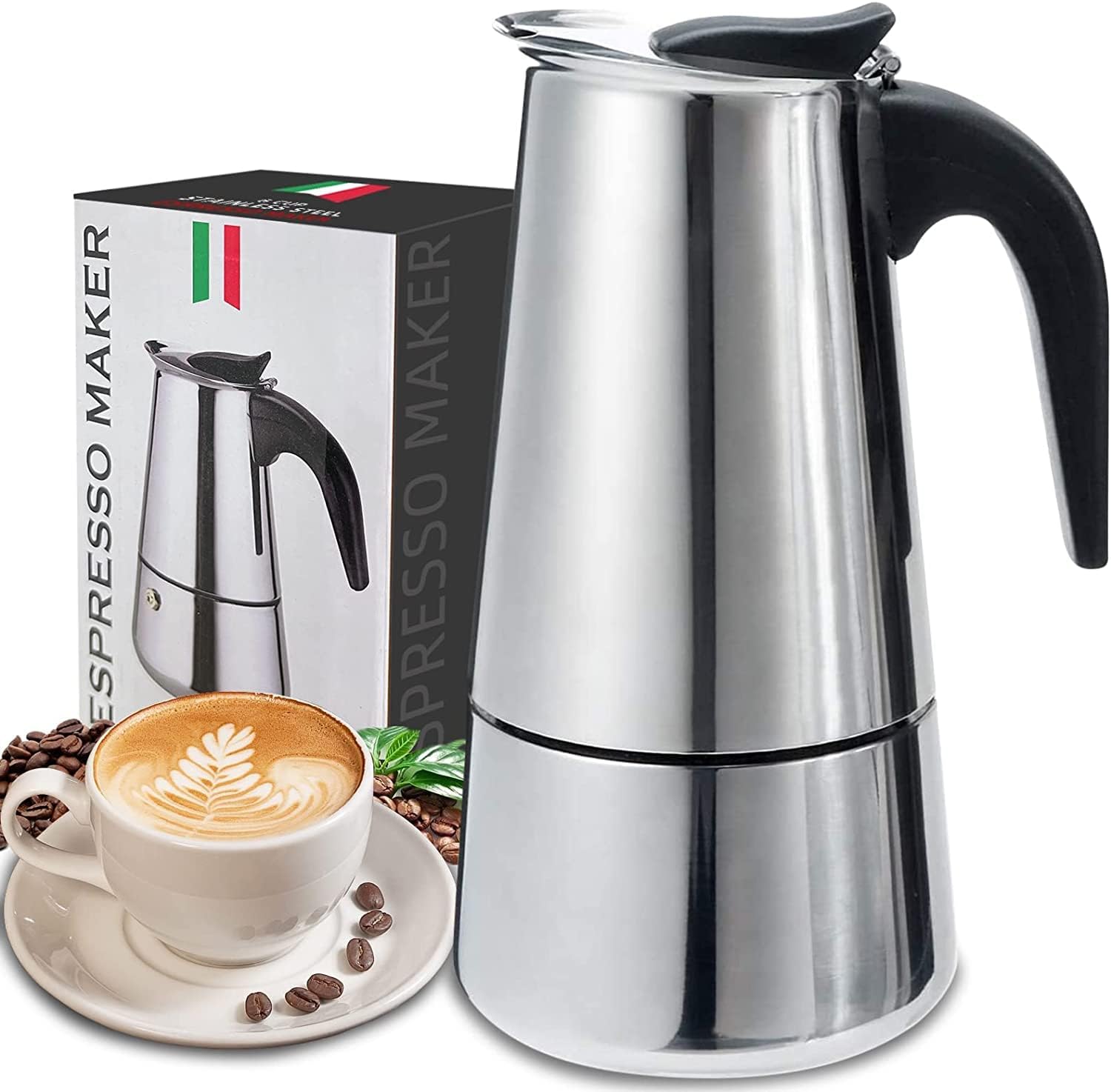 Coffee Tea Mugs - 4/6/9 Cups Moka Pot Caffe Machine