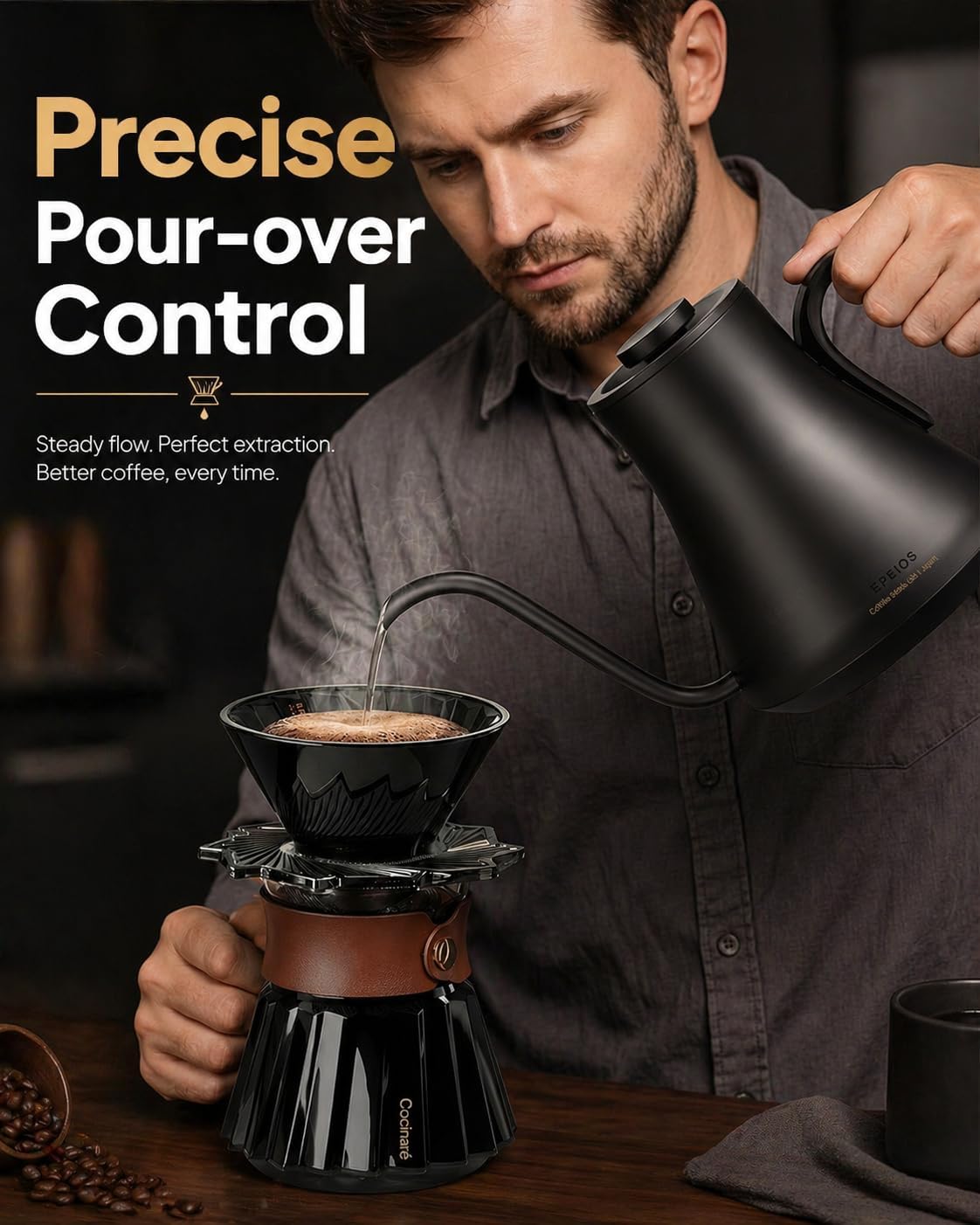 Precision Gooseneck Electric K - огляд і ціна Coffee Tea Images