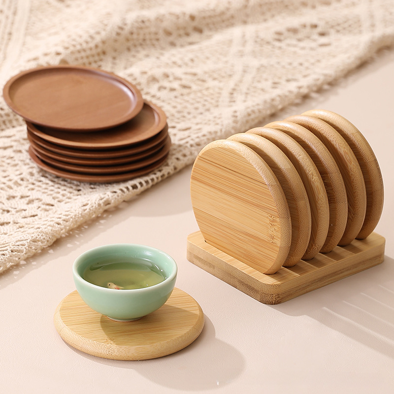 Bamboo Round Coaster Anti-scal - огляд і ціна Coffee Tea Place