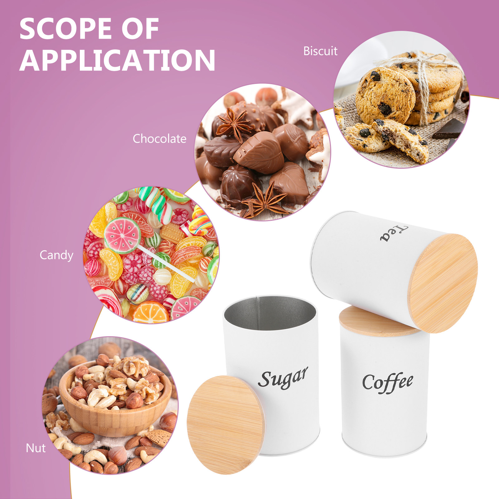 3Pcs Airtight Round Canisters  - огляд і ціна Coffee Tea Beans