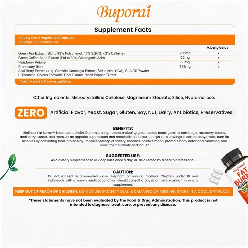 Fat Burner Capsules - Healthy  - огляд і ціна Coffee Tea Beans