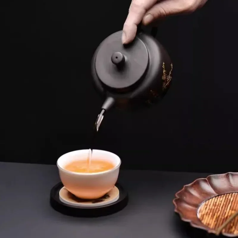 Round Wood Cup Mat Heat Resist - огляд і ціна Coffee Tea In Chinese