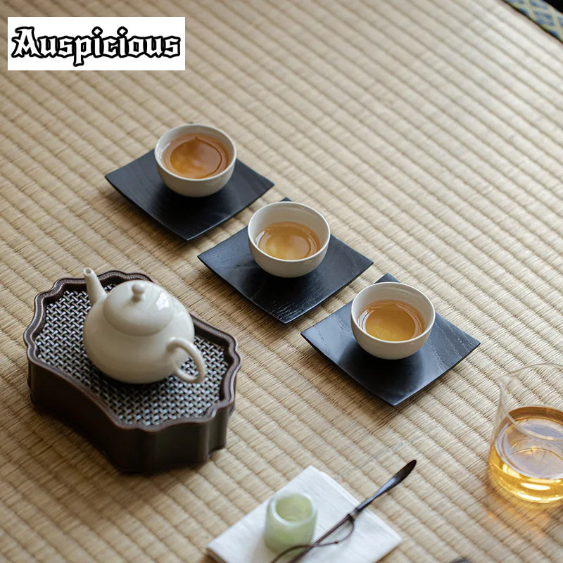 2pc/set Retro Solid Wood Coast - огляд і ціна Coffee Tea In Chinese