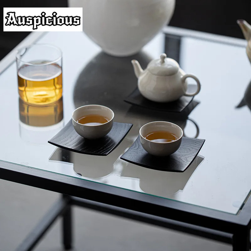 2pc/set Retro Solid Wood Coast - огляд і ціна Coffee Tea In Chinese