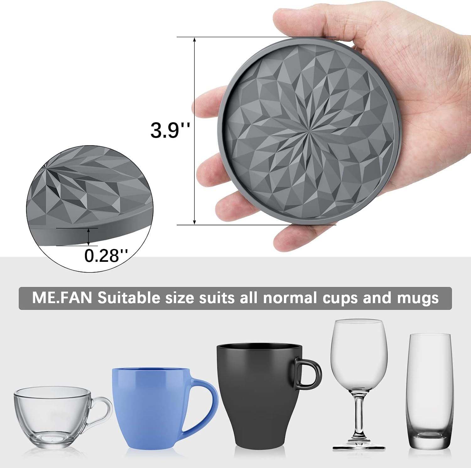 Silicone Coasters with Holder  - огляд і ціна Coffee Tea Images