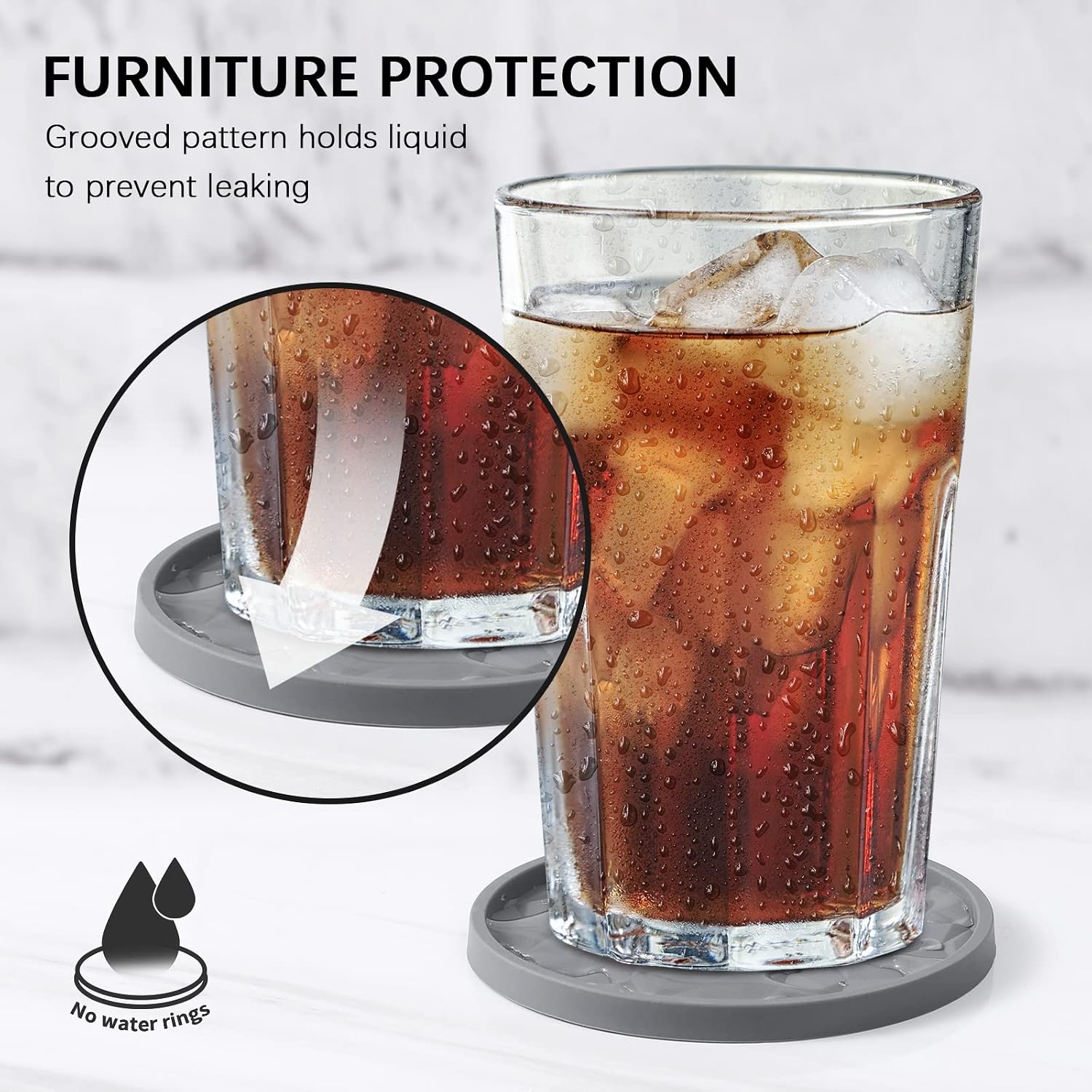 Silicone Coasters with Holder  - огляд і ціна Coffee Tea Images