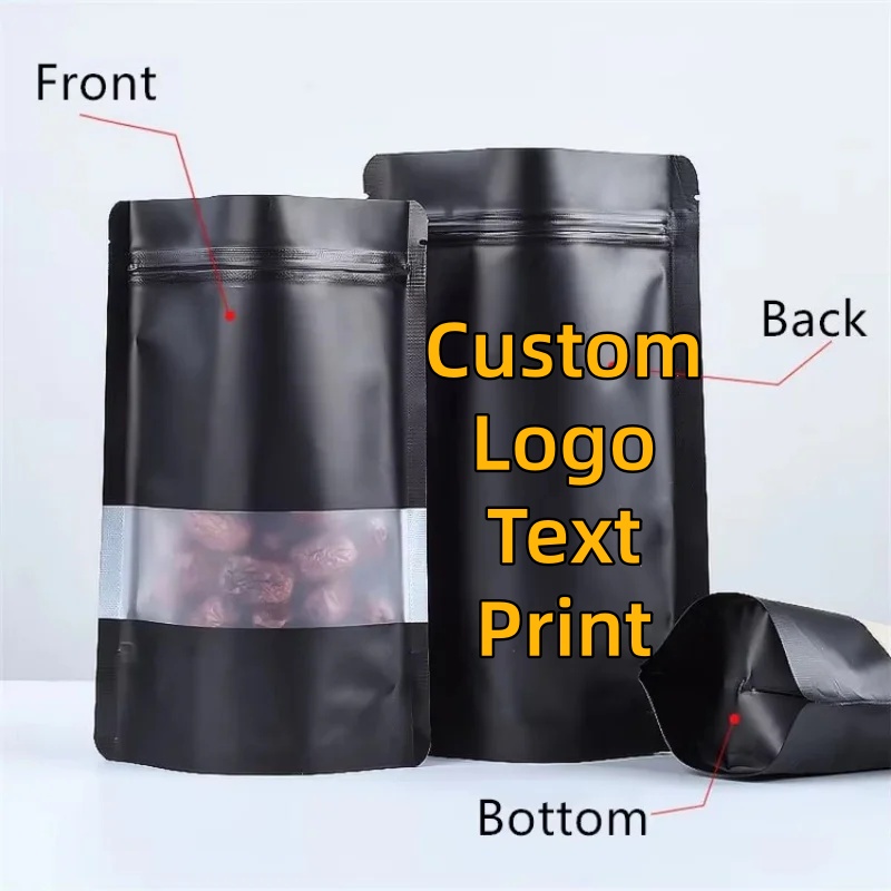 100PCS Stand-up Matte Black Al - огляд і ціна Coffee Tea In Chinese