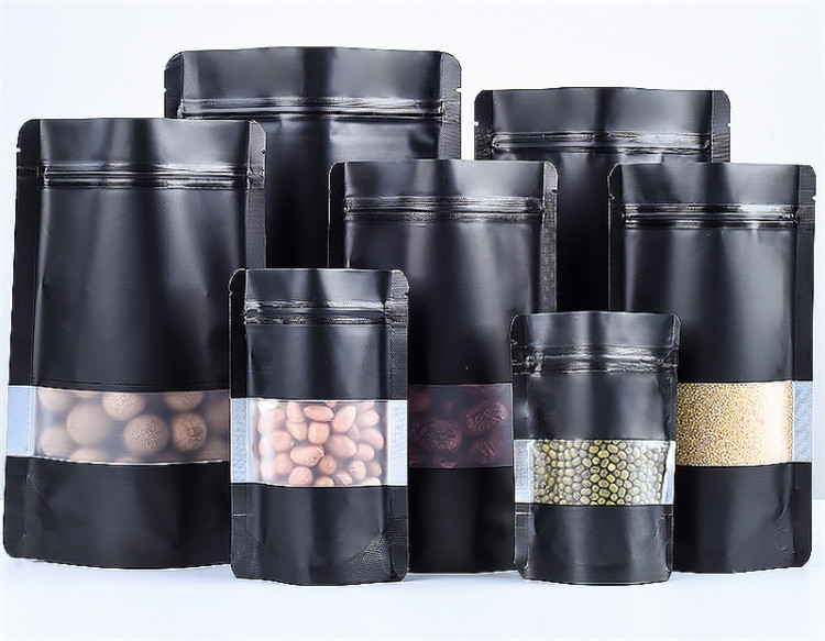 100PCS Stand-up Matte Black Al - огляд і ціна Coffee Tea In Chinese