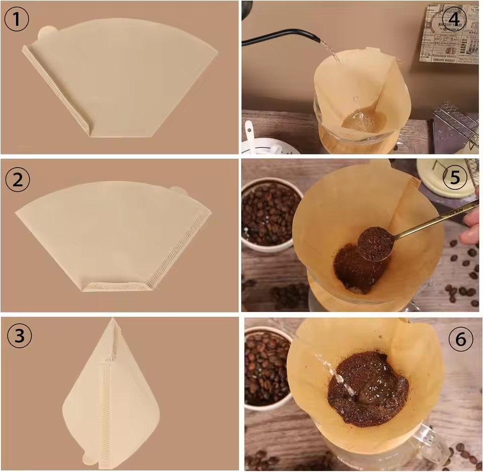 50pcs/set Log Pulp Paper Coffe - огляд і ціна Coffee Tea Bags