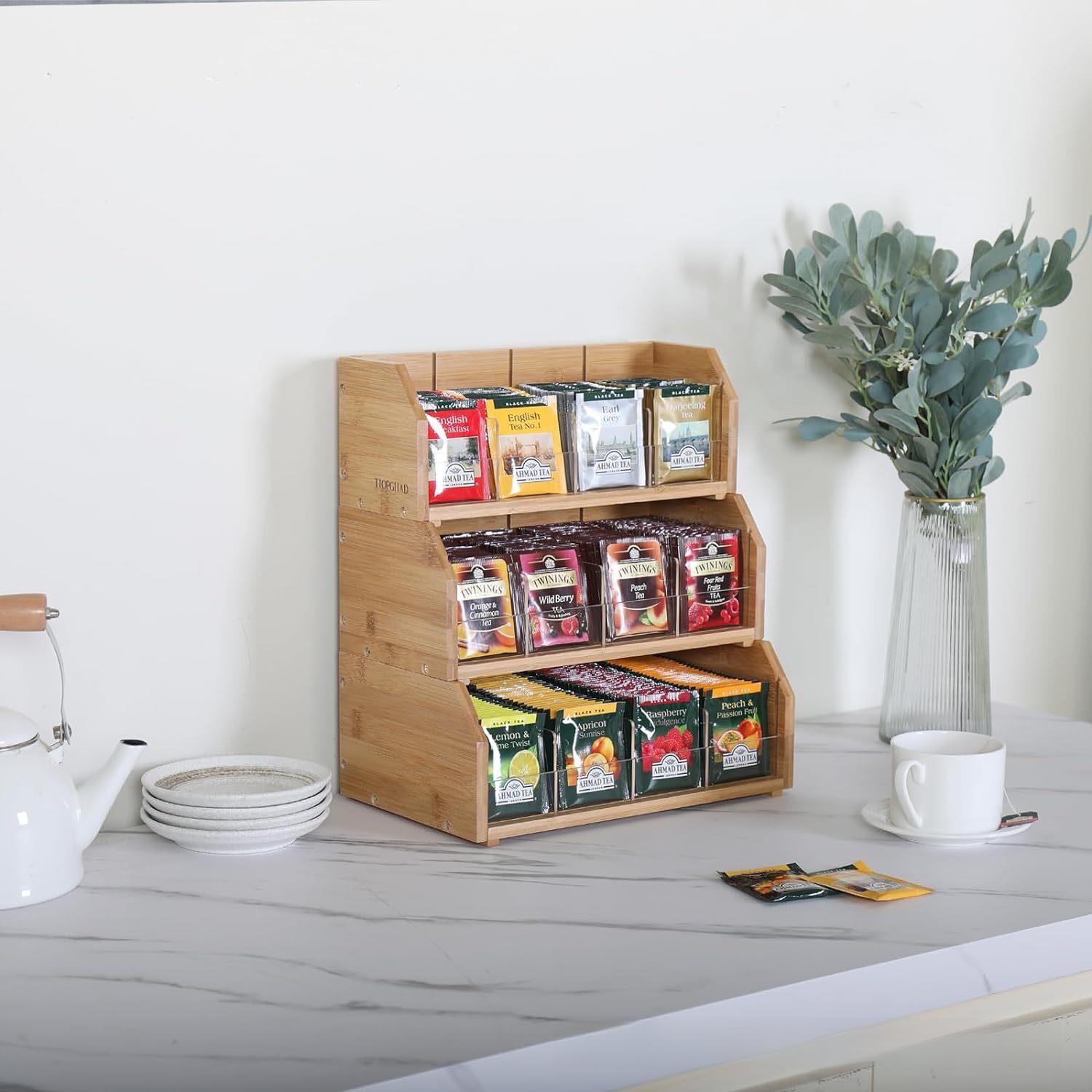 Bamboo Tea Bag Storage Box Thr - огляд і ціна Coffee Tea Bags