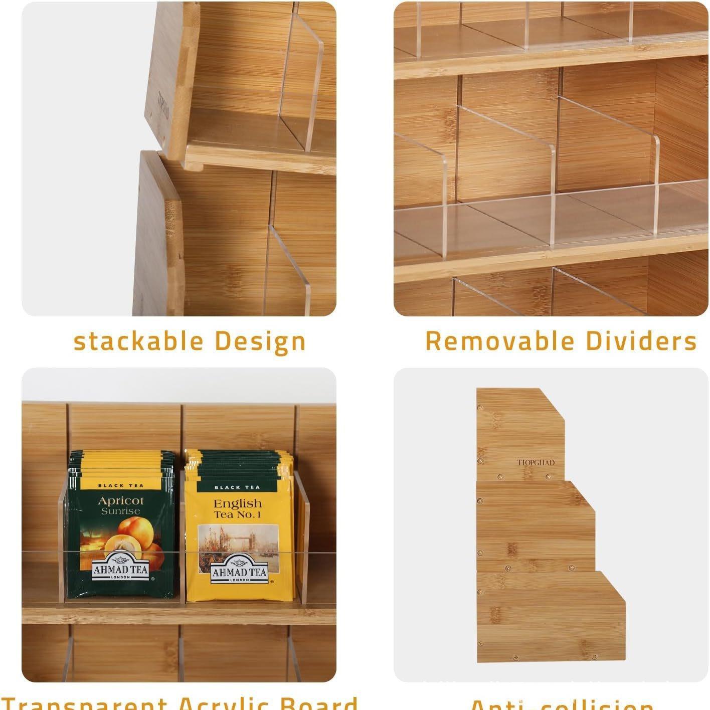 Bamboo Tea Bag Storage Box Thr - огляд і ціна Coffee Tea Bags
