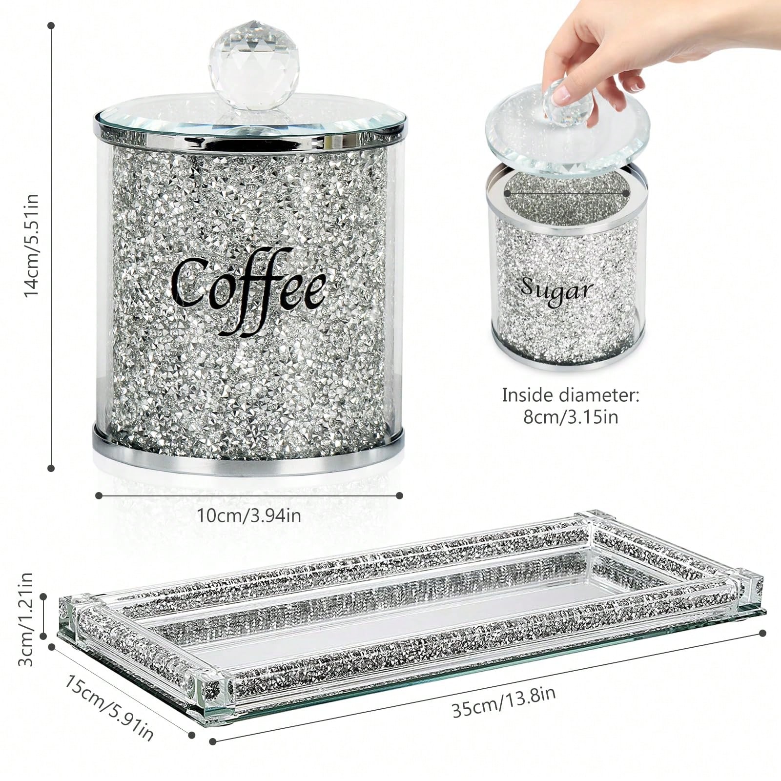 Coffee Sugar Tea Canister Set  - огляд і ціна Coffee Tea Room
