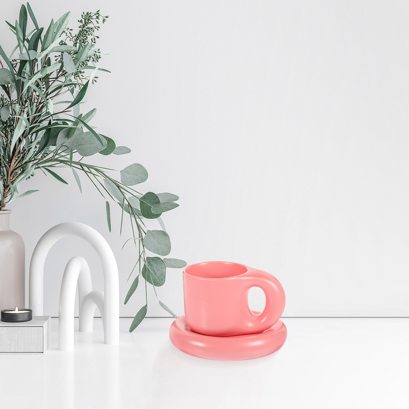 Ceramic Coffee Cup Set with Sa - огляд і ціна Coffee Tea Home
