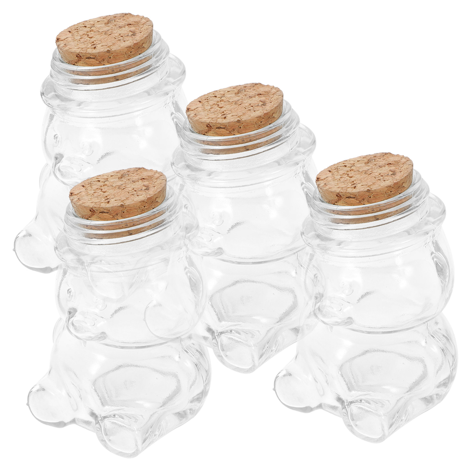 4Pcs Glass Candy Jar Set Trans - огляд і ціна Coffee Tea Containers