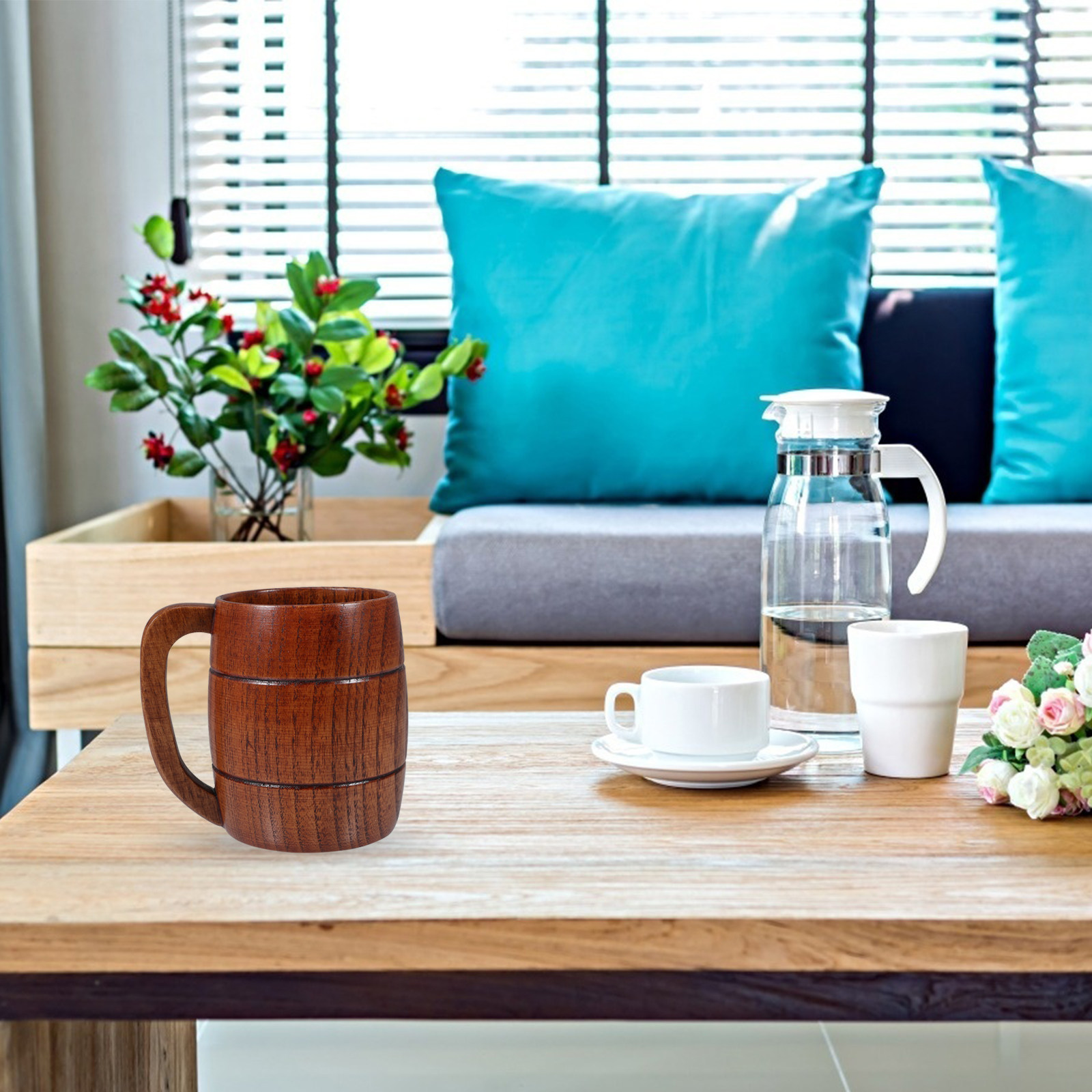 Wooden Beer Coffee Mug Water C - огляд і ціна Coffee Tea Home