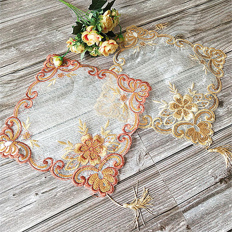 Hot Lace Embroidery Table Plac - огляд і ціна Coffee Tea Place