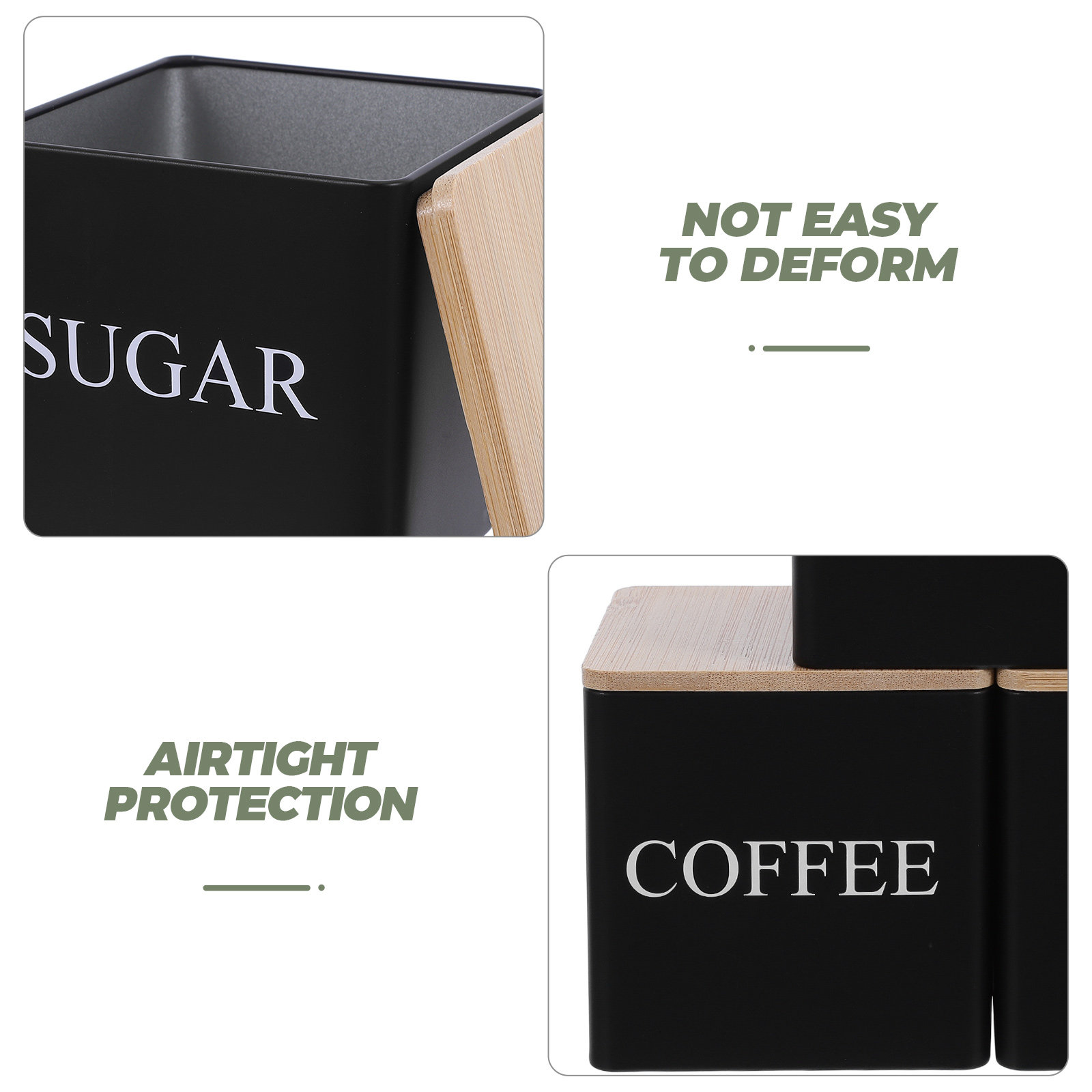 3Pcs Metal Tea Coffee Sugar Ca - огляд і ціна Coffee Tea Containers